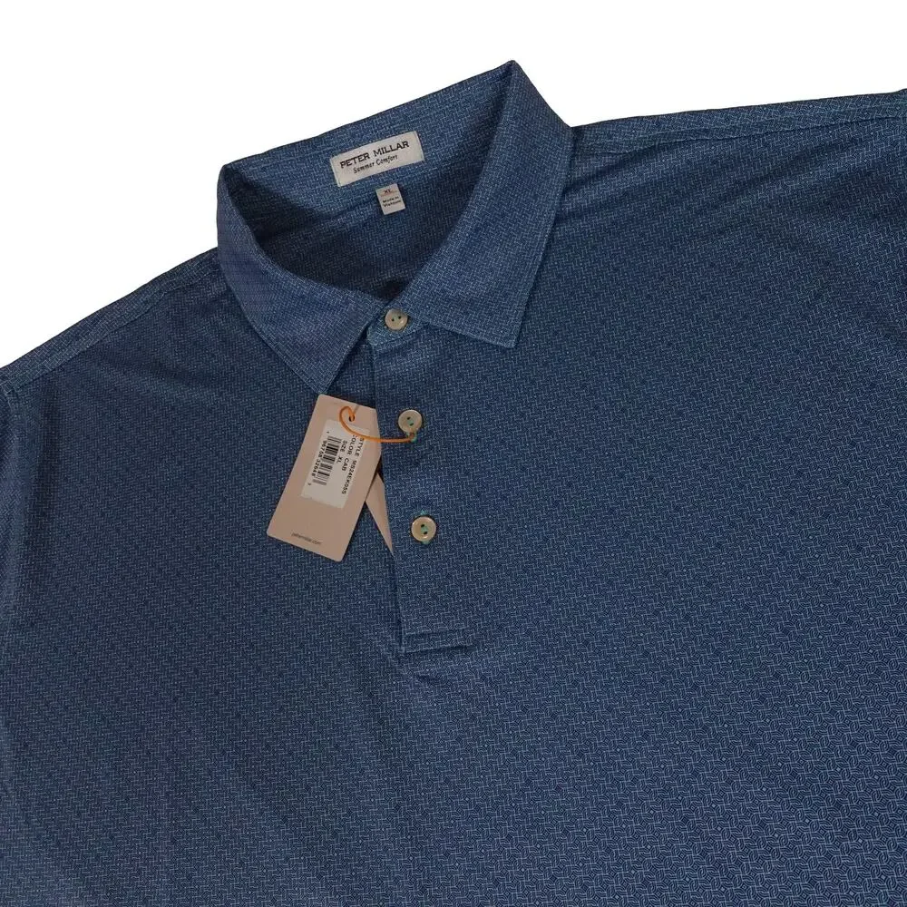 Peter Millar Geometric Performance Stretch Golf Polo Shirt Men's XL NWT